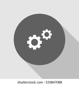 setting gear mechanism icon vector, can be used for web and mobile design