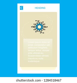 Setting gear  mobile vertical banner design design. Vector