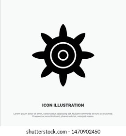 Setting, Gear solid Glyph Icon vector. Vector Icon Template background
