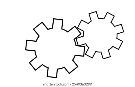 Engrenagem de ajuste, símbolo de função do sistema na configuração do computador