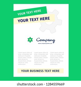 Setting gear  Title Page Design for Company profile ,annual report, presentations, leaflet, Brochure Vector Background