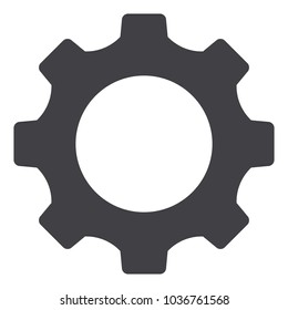 Setting, Gear, Tool, Cog Isolated Flat Web Mobile Icon Vector Sign Symbol Button Element Silhouette
