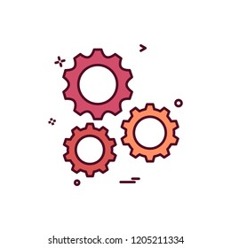 setting gear tools icon vector design