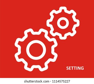 SETTING GEAR VECTOR ICON