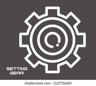 SETTING GEAR VECTOR ICON