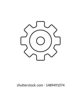 Setting gear vector icon. Gear setting vector illustration