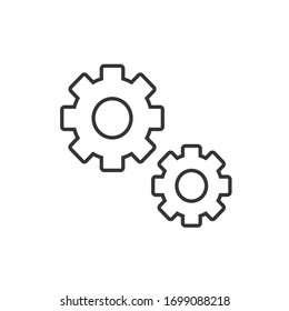 Setting gear vector icon illustration for web and design
