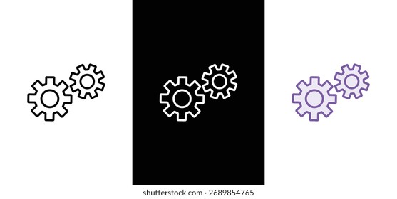 Ícone de engrenagens ajustáveis, vetor de roda de engrenagem