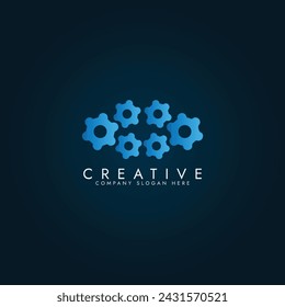 Icono de engranajes de ajuste Diseño vectorial de grupo Cogwheel. Colección de diseño de engranajes