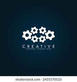 Setting gears icon Cogwheel group vector design. Gear design collection