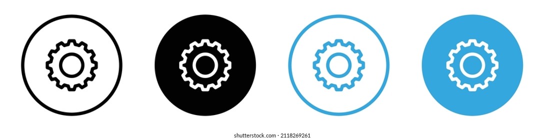 Einstellung der Zahnradsymbol-Einstellungen für die Zahnräder Symbol-Schaltfläche, Optionssymbol	