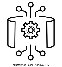 Einstellung des Zahnradsymbol, Vektorgrafik