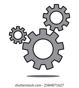 Setting gears simple icon for apps and web sites. 