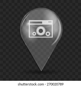 Setting Glossy Icon Vector Illustration