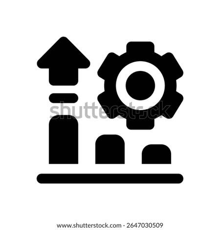 setting glyph icon. Strong and solid vector icon for websites, mobile interfaces, presentations, and visual branding. High quality and easy to edit.