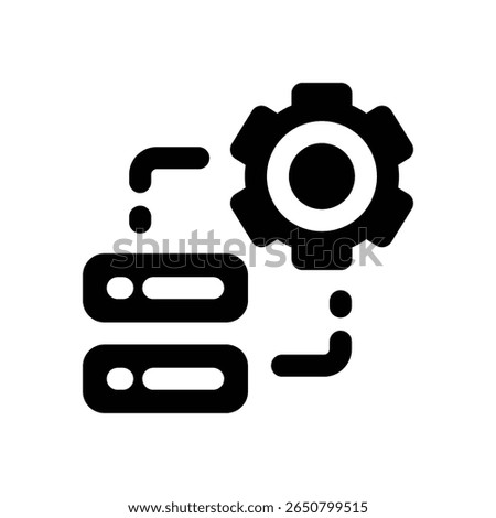 setting glyph icon. Strong and solid vector icon for websites, mobile interfaces, presentations, and visual branding. High quality and easy to edit.