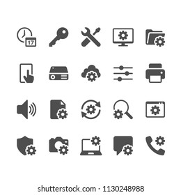 Setting glyph icons