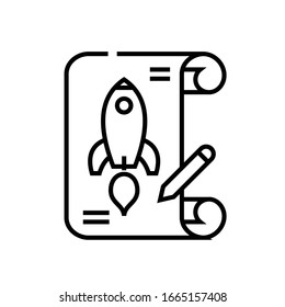 Icono de línea de objetivos, signo de concepto, ilustración de vector de esquema, símbolo lineal.