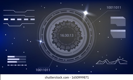 Setting graphs and charts. Statistics and data, information infographics. HUD background space. infographic elements. futuristic user interface. Business abstract background