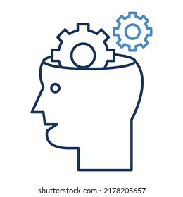  Setting head Vector icon which is suitable for commercial work and easily modify or edit it

