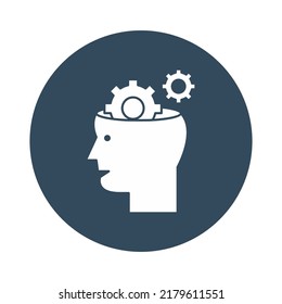  Setting head Vector icon which is suitable for commercial work and easily modify or edit it
