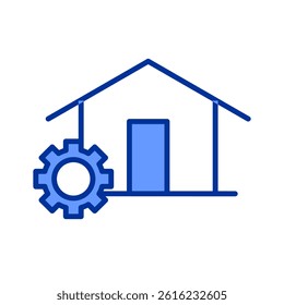 Setting House Icon Element For Design