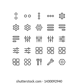 setting icon, 32 px, 1.5 pt outline