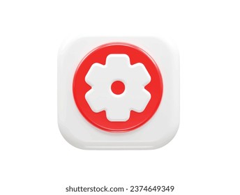 Setting icon 3d illustration rendering element