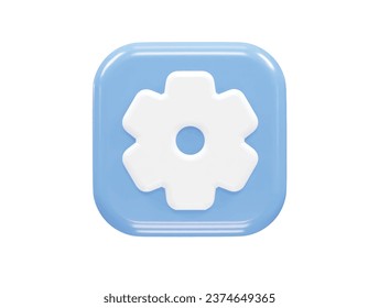 Setting icon 3d illustration rendering element