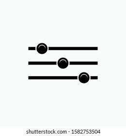 Setting Icon. Adjustment, Adjustable Symbol for Design Elements, Websites, Presentation and Application - Vector.