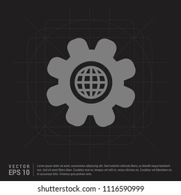 Setting icon - Black Creative Background - vector icon