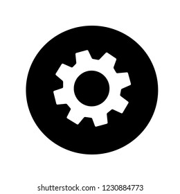 Setting icon in black icon. Vector Illustration