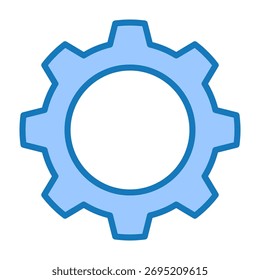 Setting Icon Blue Dualtone Design Vector Illustration