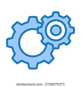 Icono de configuración Azul Dualtone Diseño Ilustración vectorial