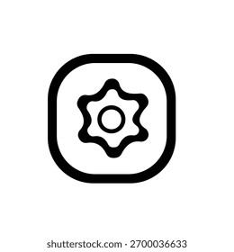setting icon in a box