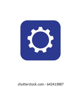 Setting icon button. Tool, gear, cog icon. Flat design. Isolated. Vector illustration.