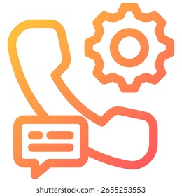 Ícone de Configuração. Símbolo do ícone de Gerenciamento de Chamadas. Ilustração vetorial