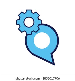 para abrir el Navegador. con el símbolo de chat. Concepto de chat / mensaje . Ilustración vectorial, concepto de icono vector.
