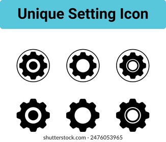 Setting icon. Cog wheel icon. Gear wheel icon. vector icon. vector illustration.