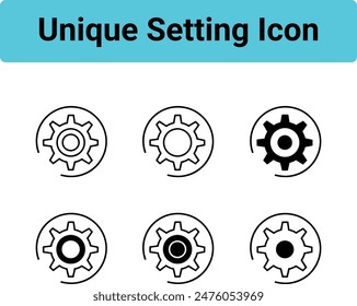 Setting icon. Cog wheel icon. Gear wheel icon. vector icon. vector illustration.