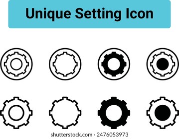 Icono de configuración. Icono de rueda dentada. Icono de rueda de engranaje. Icono de Vector. Ilustración vectorial.