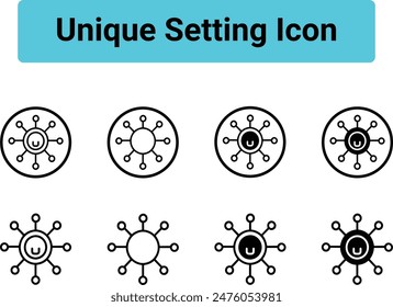 Einstellungssymbol. Zahnrad-Symbol. Zahnrad-Symbol. Vektorgrafik-Symbol. Vektorillustration.