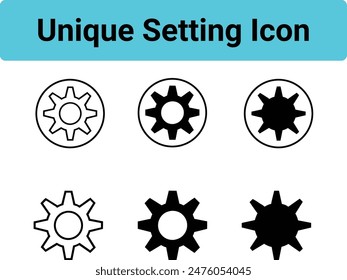 Setting icon. Cog wheel icon. Gear wheel icon. vector icon. vector illustration.