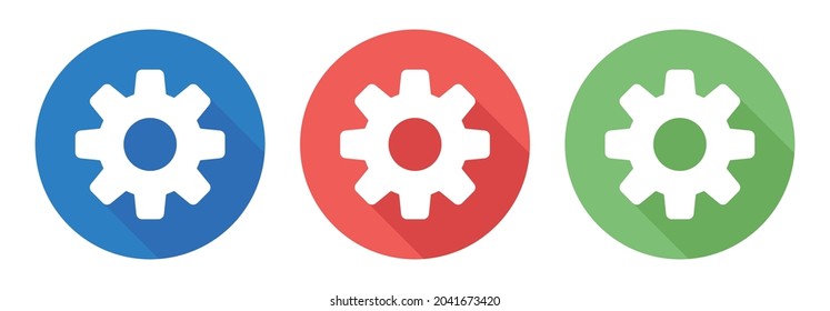 Setting icon. Cogwheel symbol vector illustration.