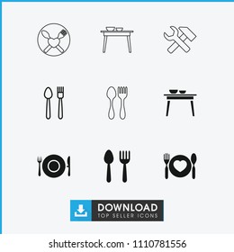 Setting icon. collection of 9 setting filled and outline icons such as . editable setting icons for web and mobile.