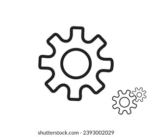 Setting icon. Collection of vector symbol on white background. Vector illustration.
