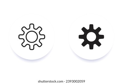 Setting icon. Collection of vector symbol on white background. Vector illustration.