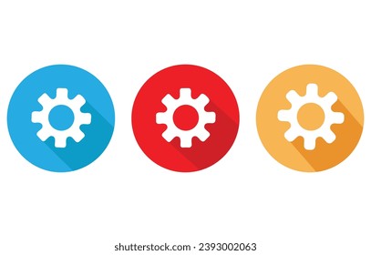 Icono de configuración. Colección del símbolo vector sobre fondo blanco. Ilustración vectorial.