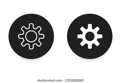 Setting icon. Collection of vector symbol on white background. Vector illustration.