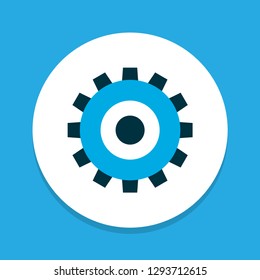 Setting icon colored symbol. Premium quality isolated gear element in trendy style.